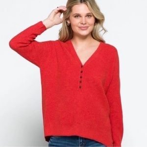 Madewell Alpaca Wool Asherton Waffle Henley Sweater
